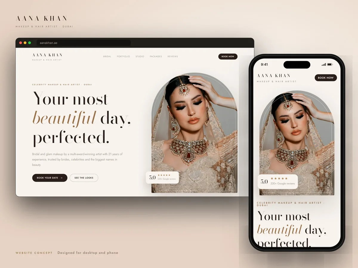 Aana Khan website concept